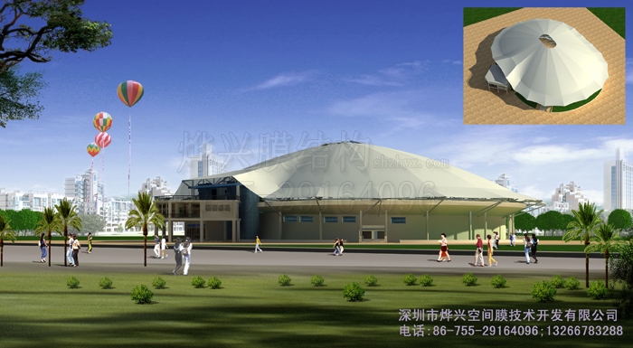 【大型膜結(jié)構(gòu)展覽館施工】膜結(jié)構(gòu)會展中心建筑設計